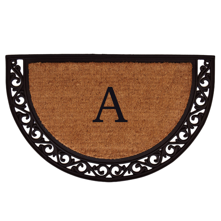 Ornate Scroll Monogram Doormat