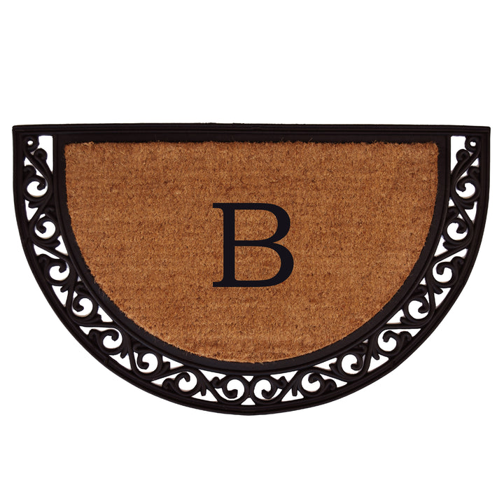 Ornate Scroll Monogram Doormat