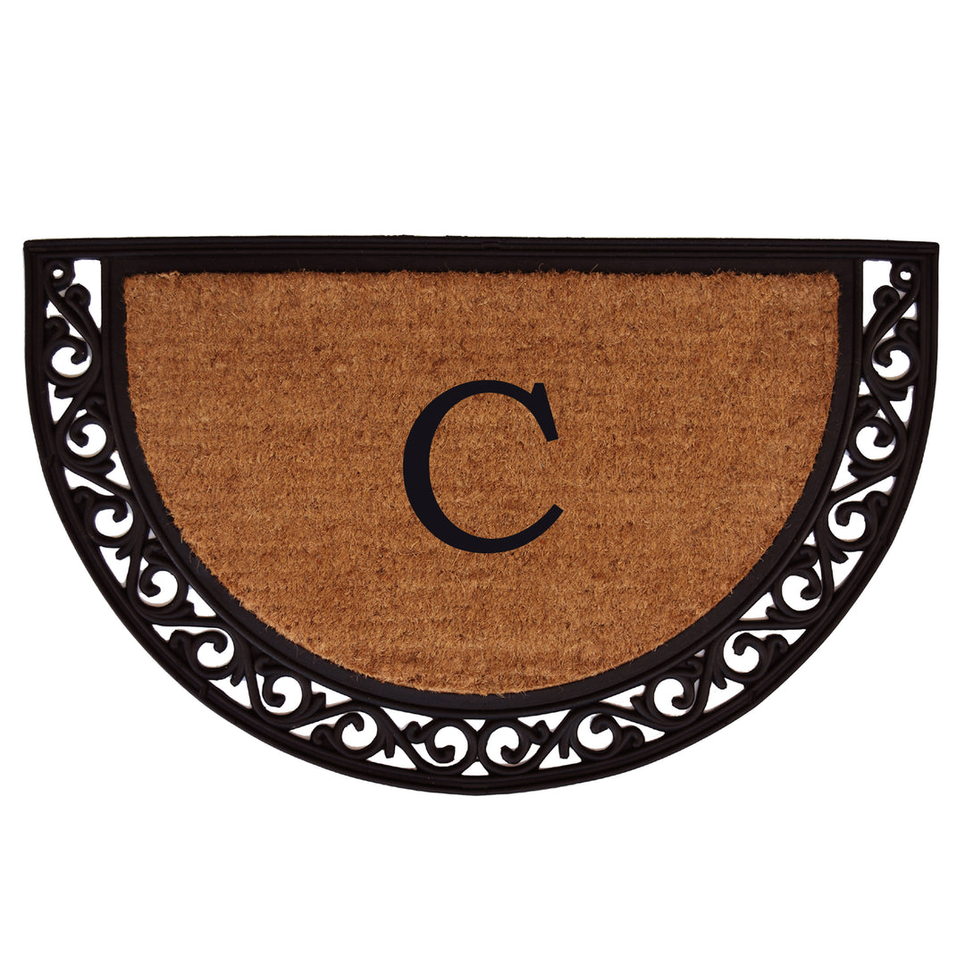 Ornate Scroll Monogram Doormat
