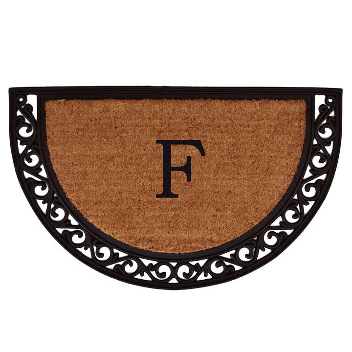 Ornate Scroll Monogram Doormat