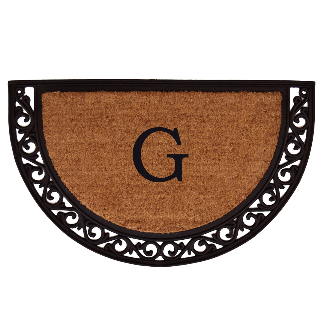 Ornate Scroll Monogram Doormat