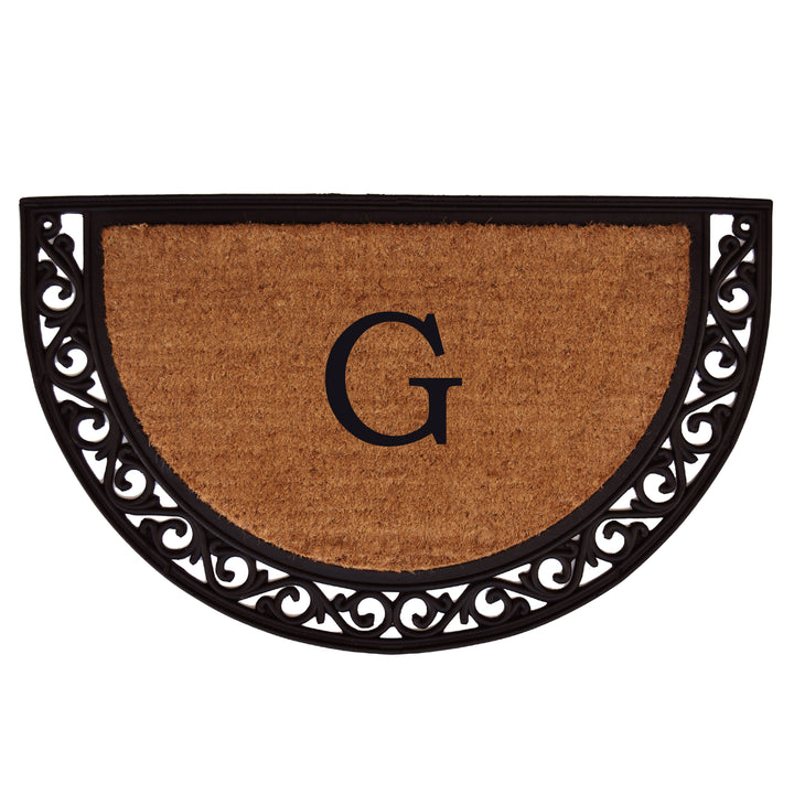 Ornate Scroll Monogram Doormat