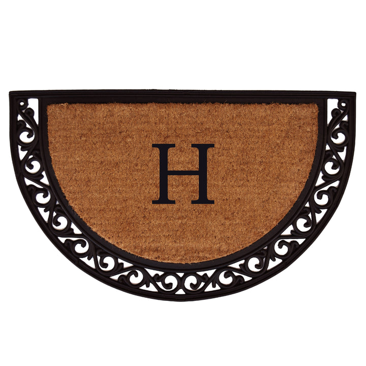 Ornate Scroll Monogram Doormat