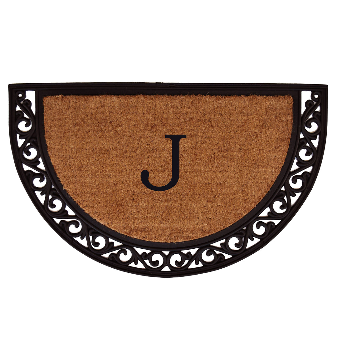 Ornate Scroll Monogram Doormat