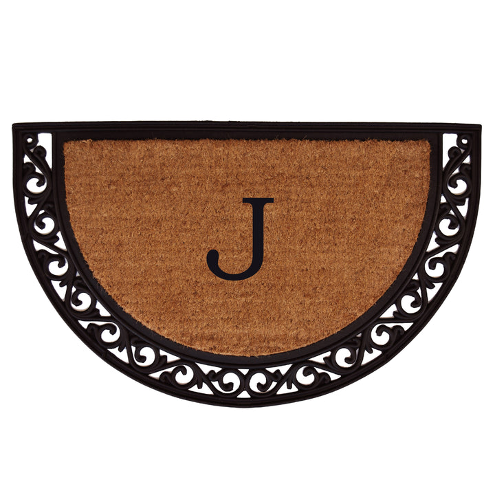 Ornate Scroll Monogram Doormat