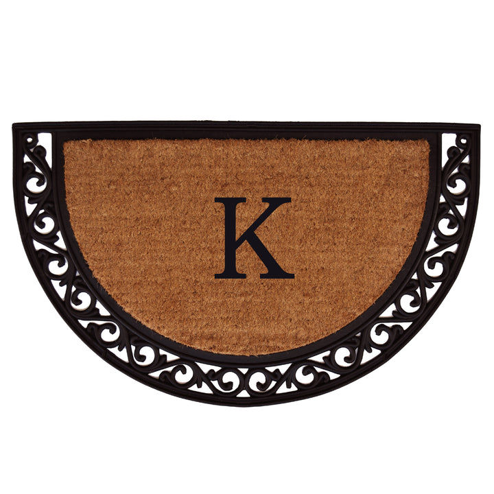 Ornate Scroll Monogram Doormat