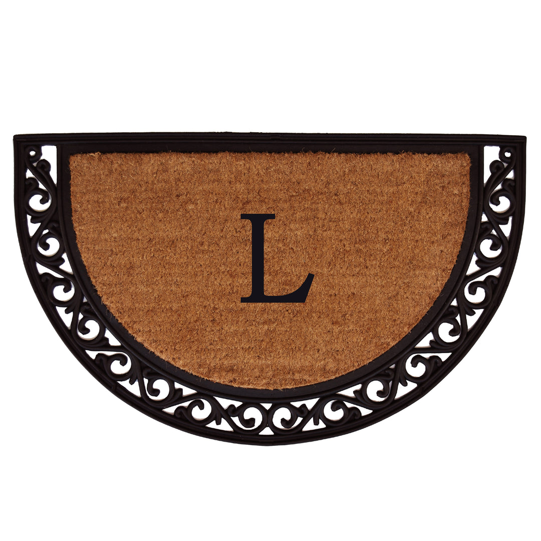 Ornate Scroll Monogram Doormat