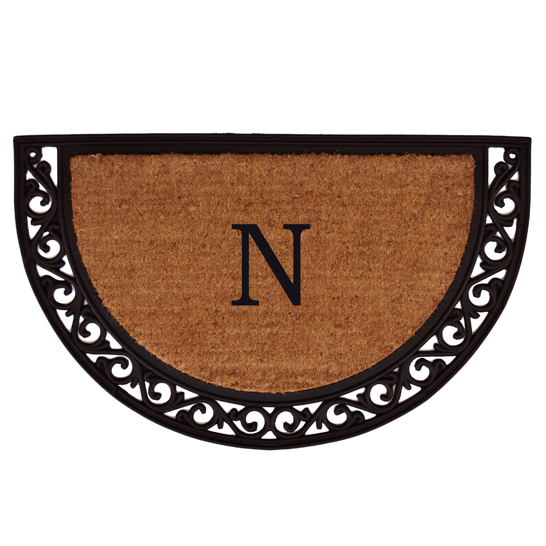 Ornate Scroll Monogram Doormat