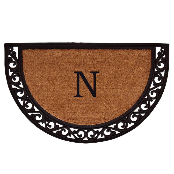 Ornate Scroll Monogram Doormat