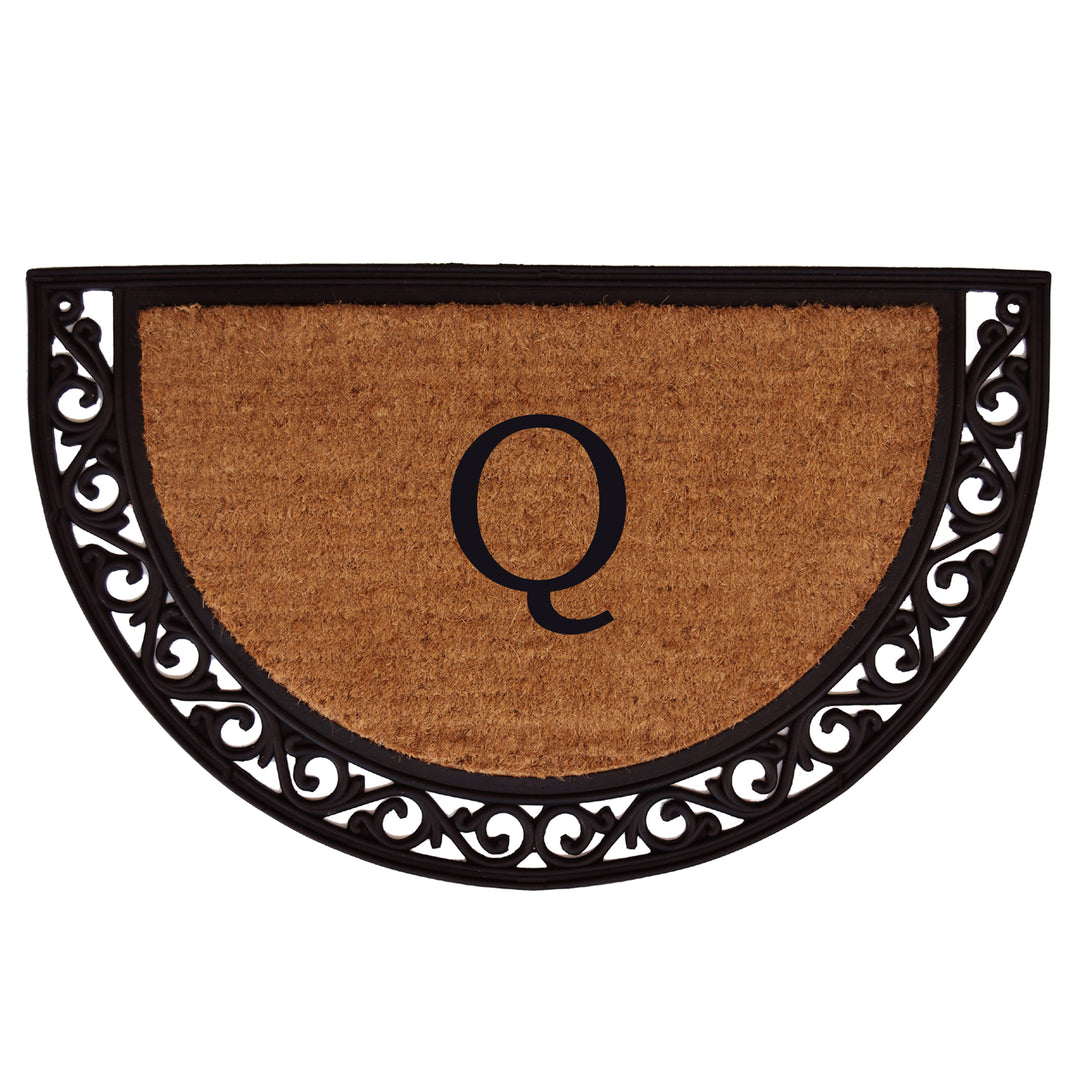 Ornate Scroll Monogram Doormat