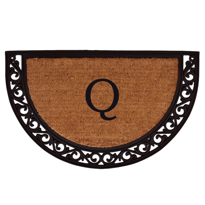Ornate Scroll Monogram Doormat