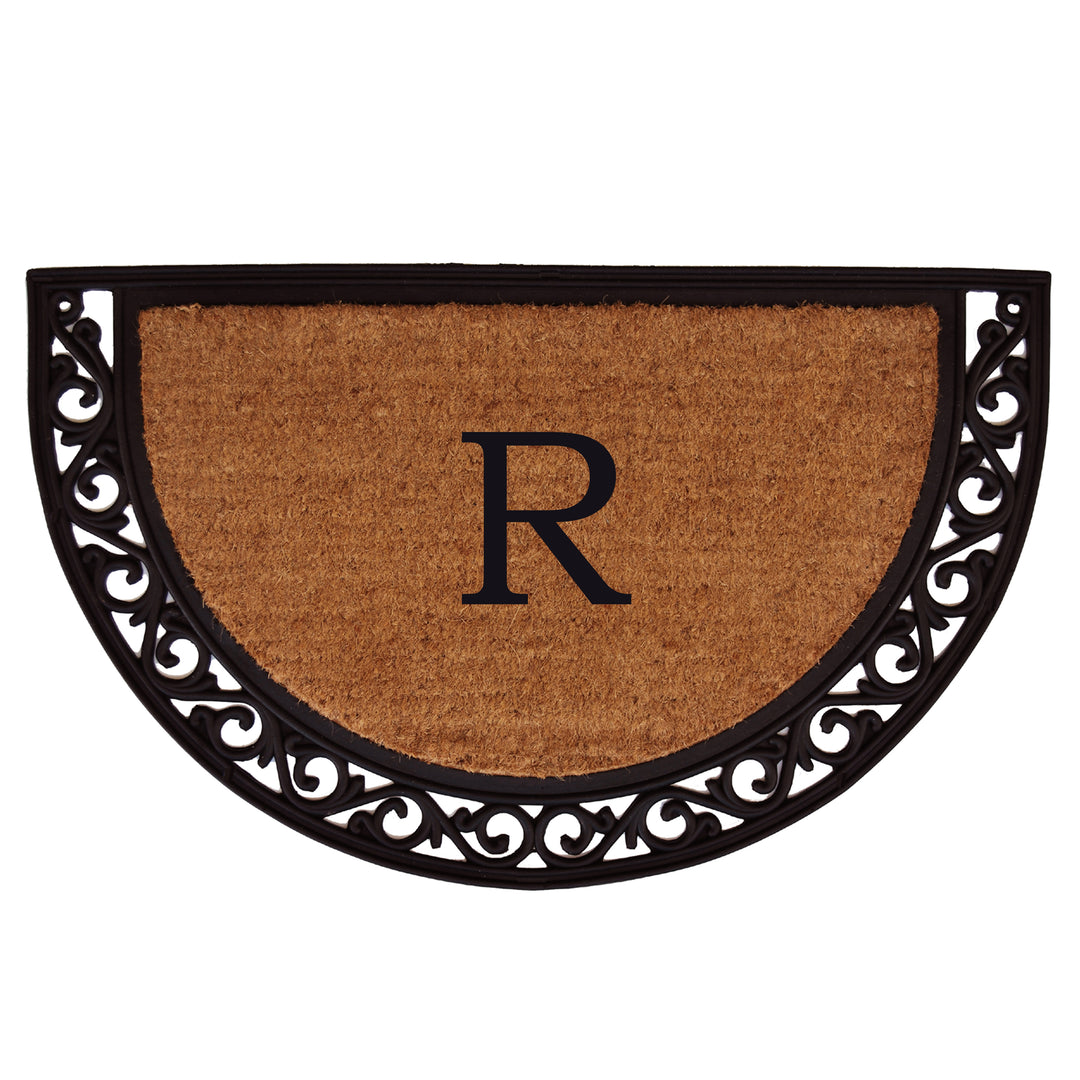 Ornate Scroll Monogram Doormat