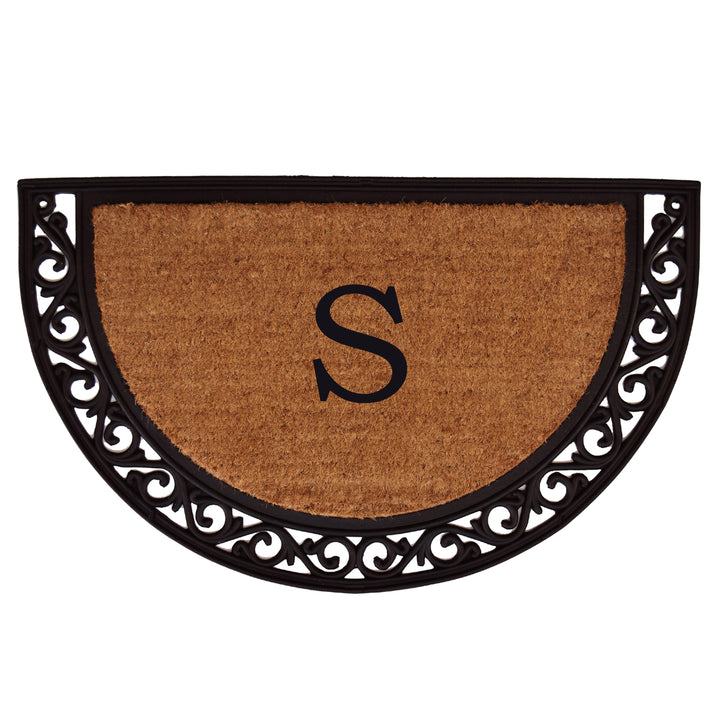 Ornate Scroll Monogram Doormat