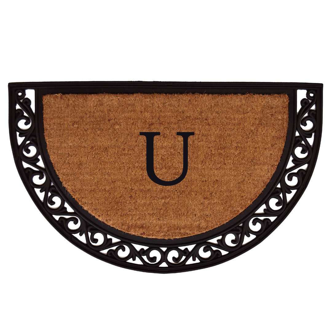 Ornate Scroll Monogram Doormat