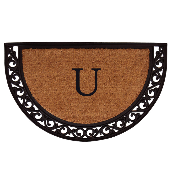 Ornate Scroll Monogram Doormat