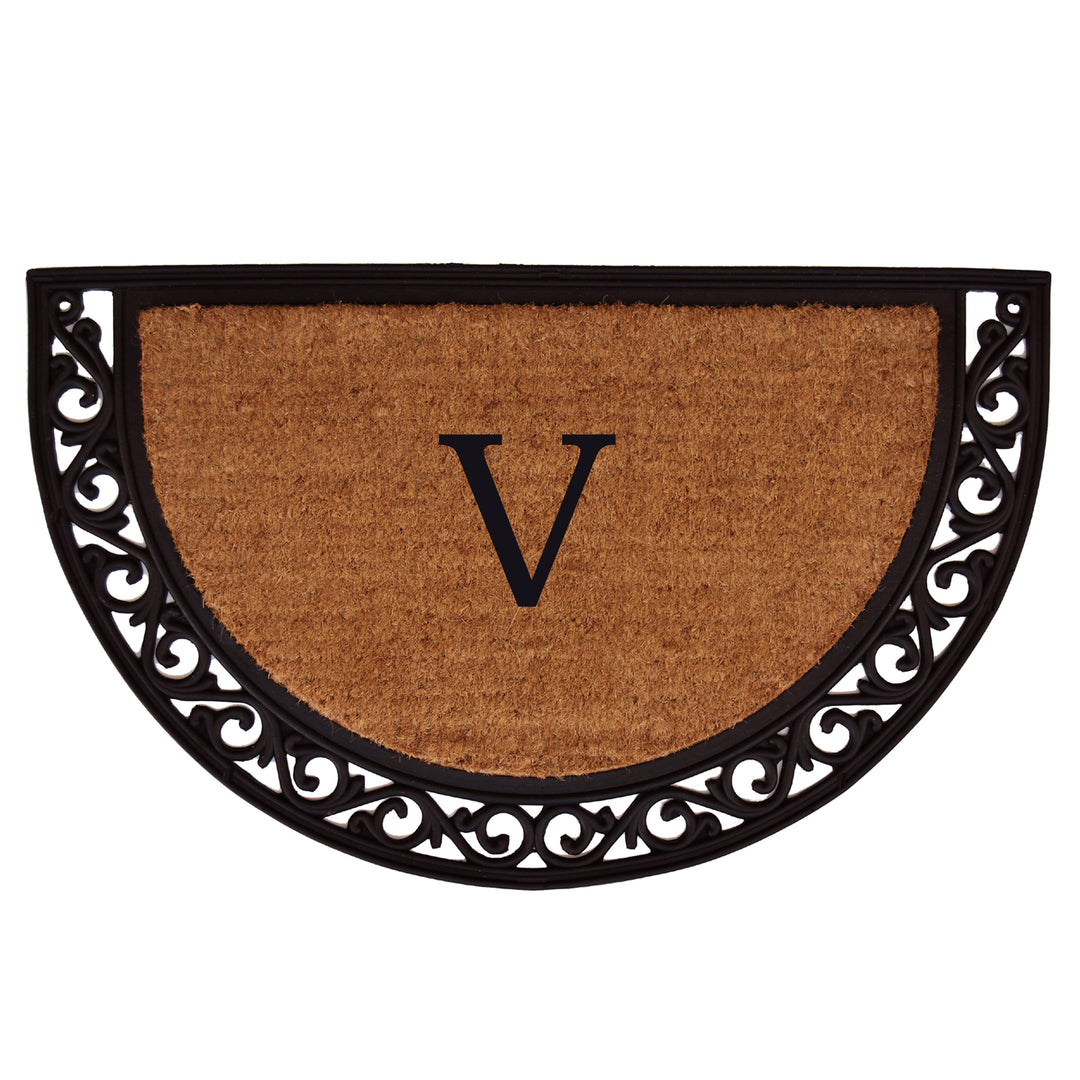 Ornate Scroll Monogram Doormat