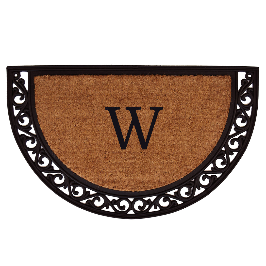 Ornate Scroll Monogram Doormat