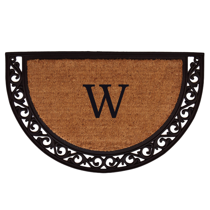 Ornate Scroll Monogram Doormat