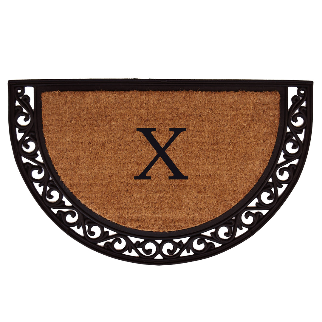 Ornate Scroll Monogram Doormat