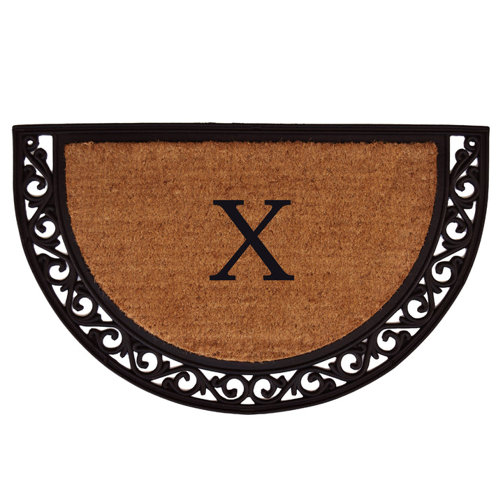 Ornate Scroll Monogram Doormat