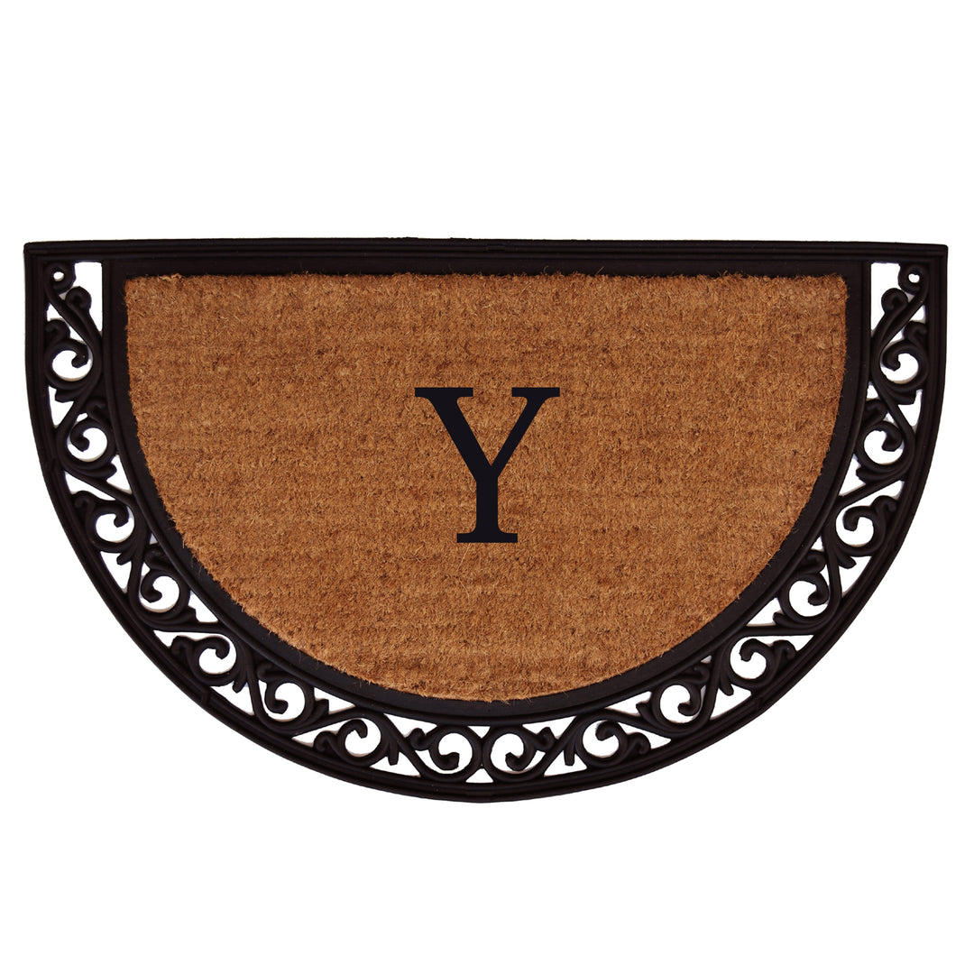 Ornate Scroll Monogram Doormat