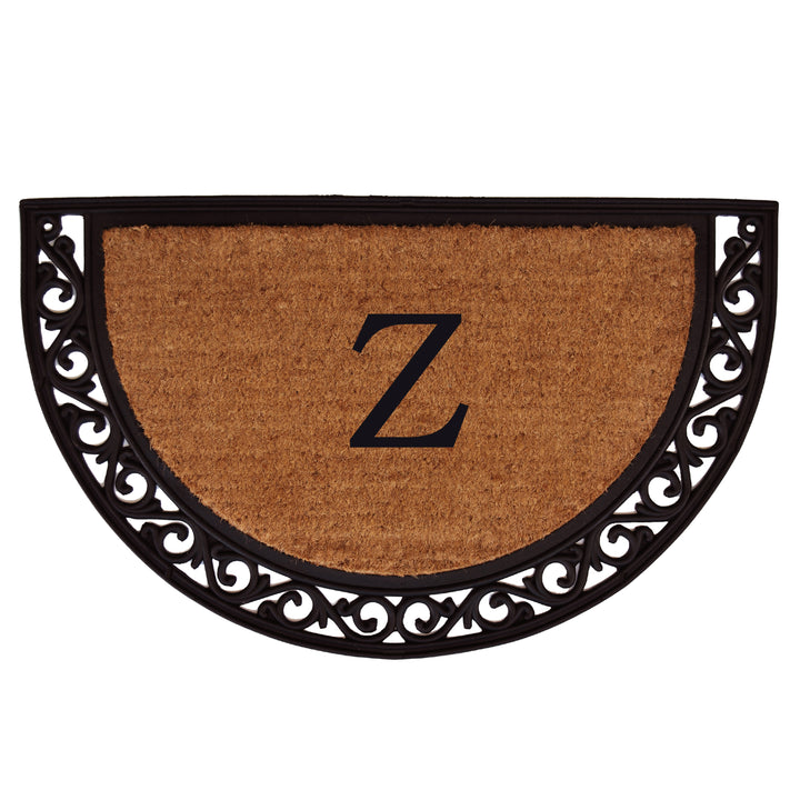 Ornate Scroll Monogram Doormat