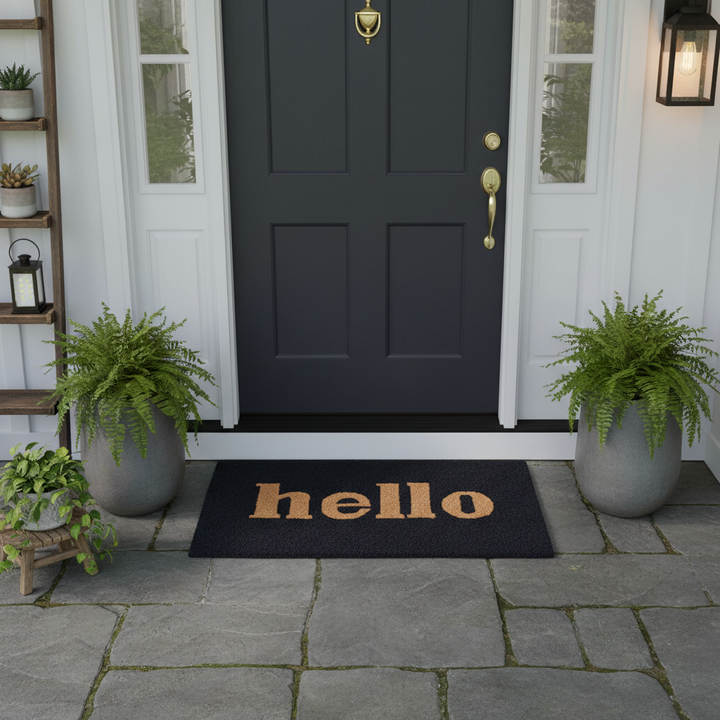 Block Hello Doormat