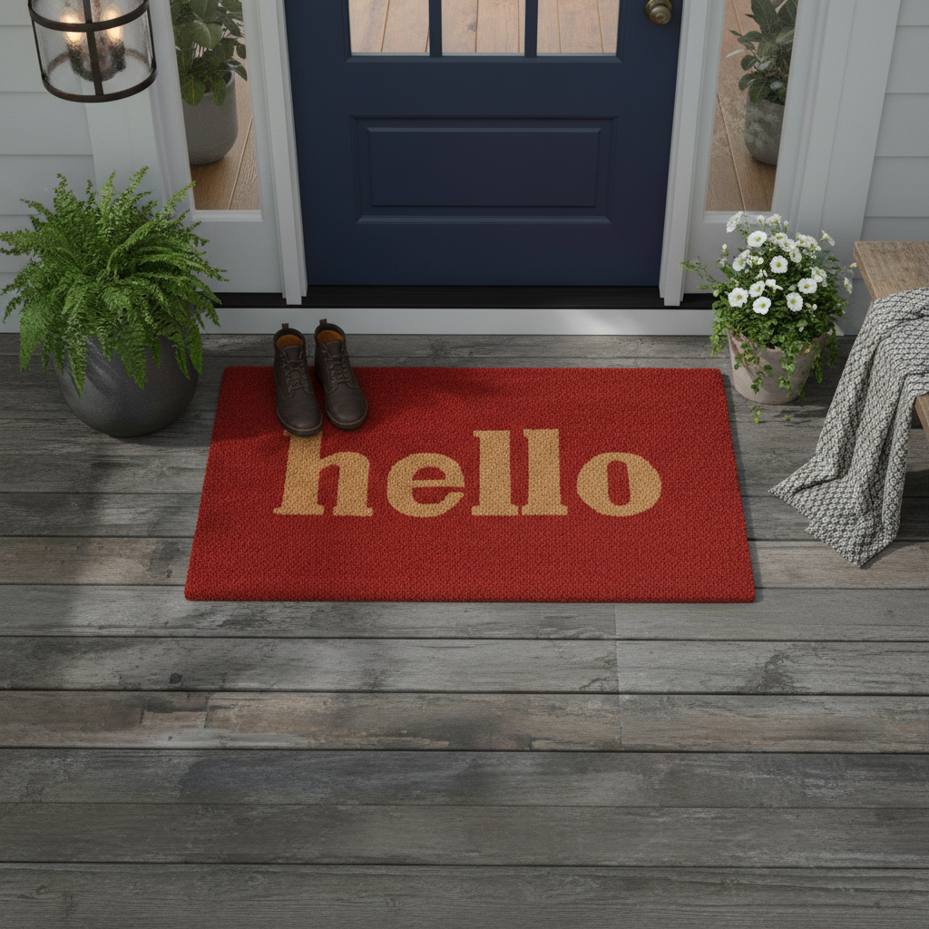 Block Hello Doormat