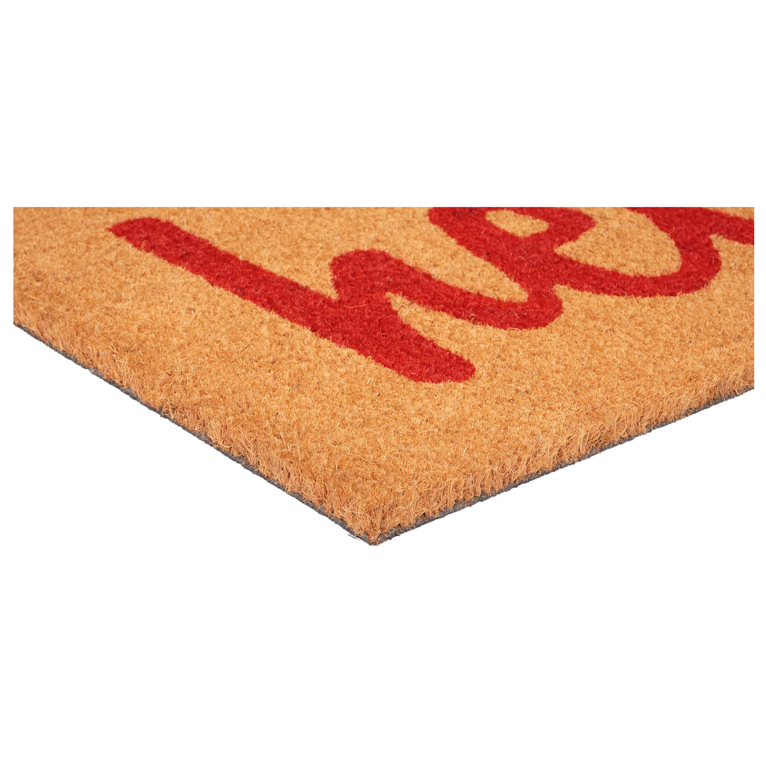 Script Hello Doormat Red / 17"x29"