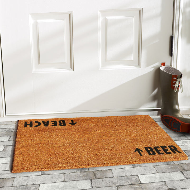 Beach Beer Doormat 17"x29"