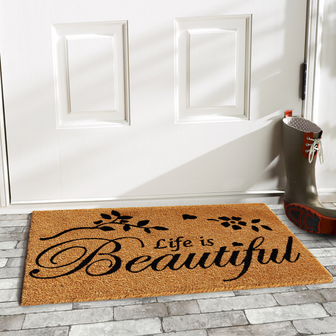 Life is Beautiful Doormat 17"x29"