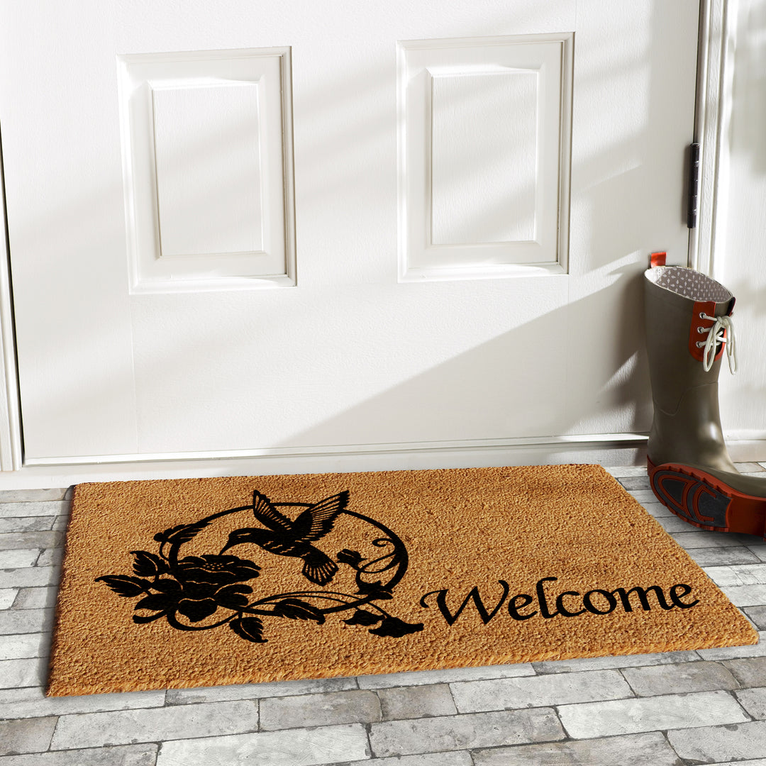 Hummingbird Welcome Doormat 17"x29"