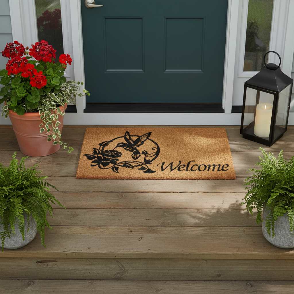 Hummingbird Welcome Doormat
