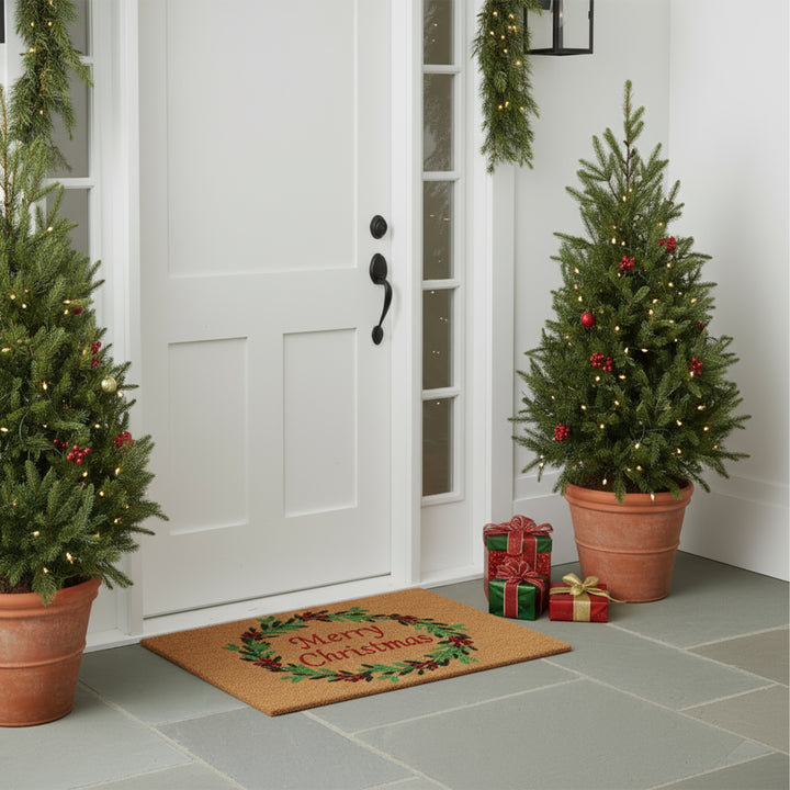 Christmas Wreath Doormat