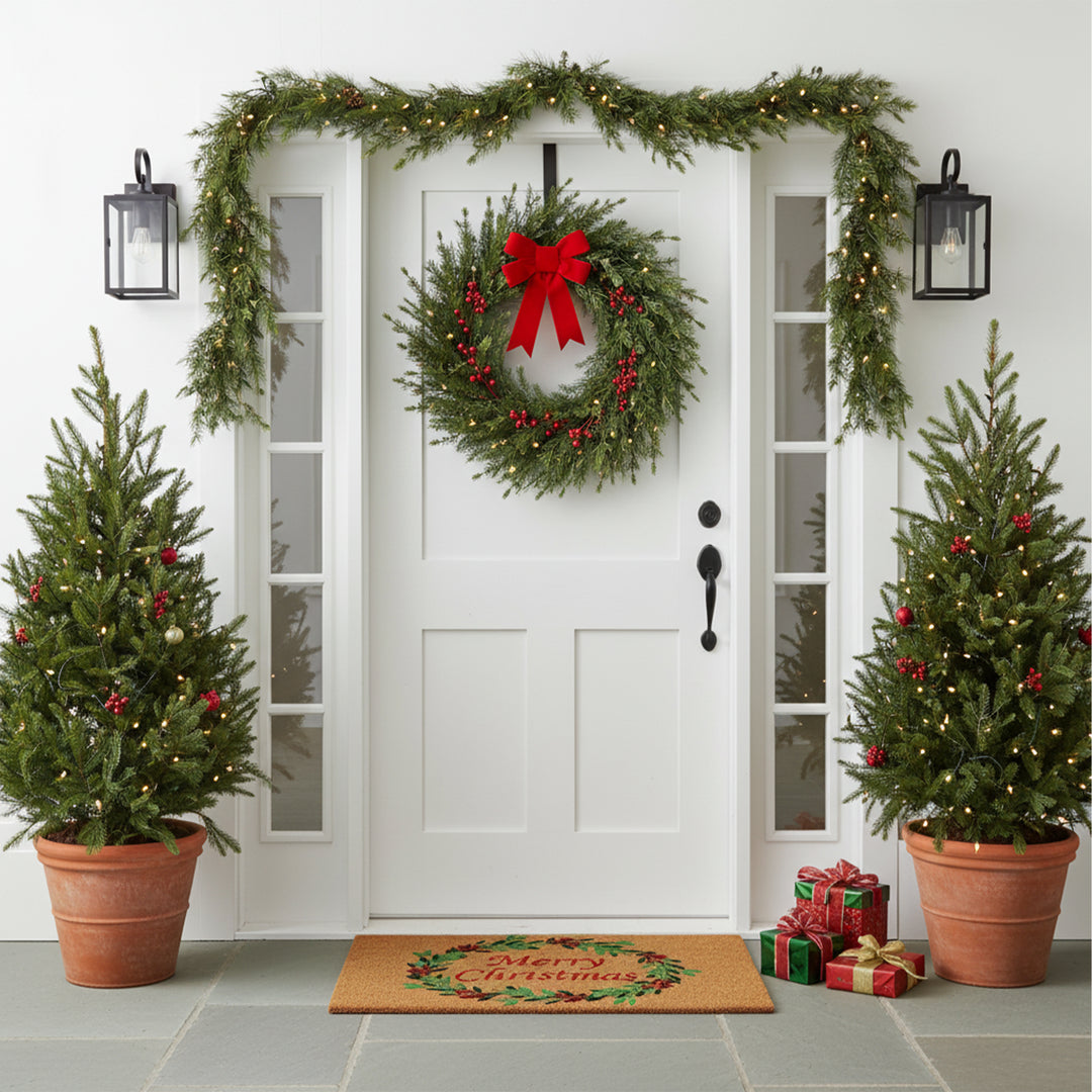 Christmas Wreath Doormat