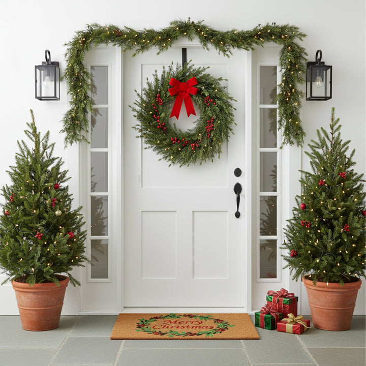 Christmas Wreath Doormat
