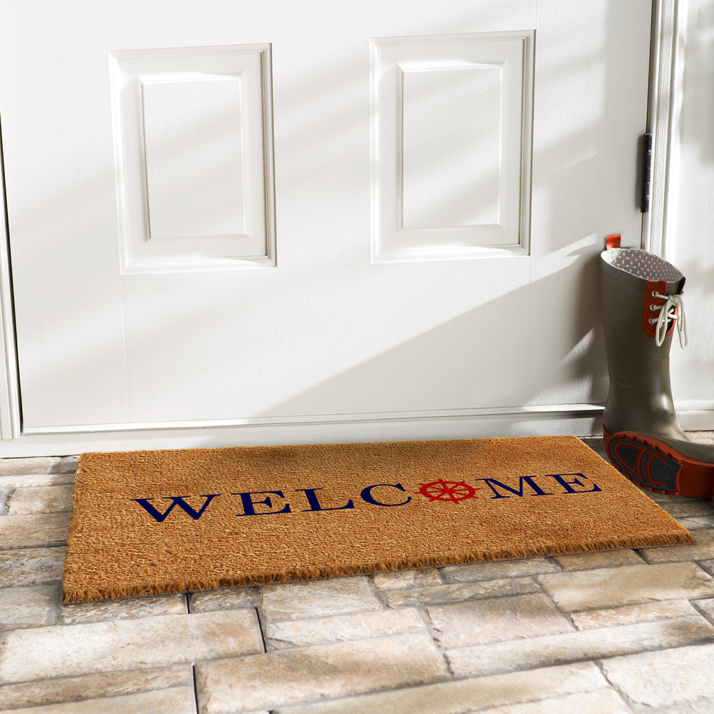 Ships Wheel Welcome Doormat 17"x29"