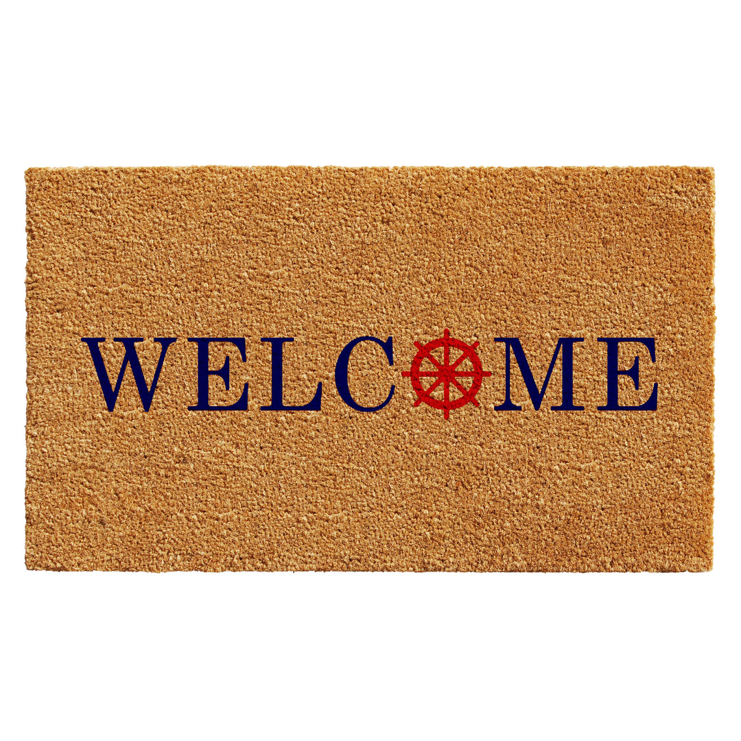 Ships Wheel Welcome Doormat 17"x29"