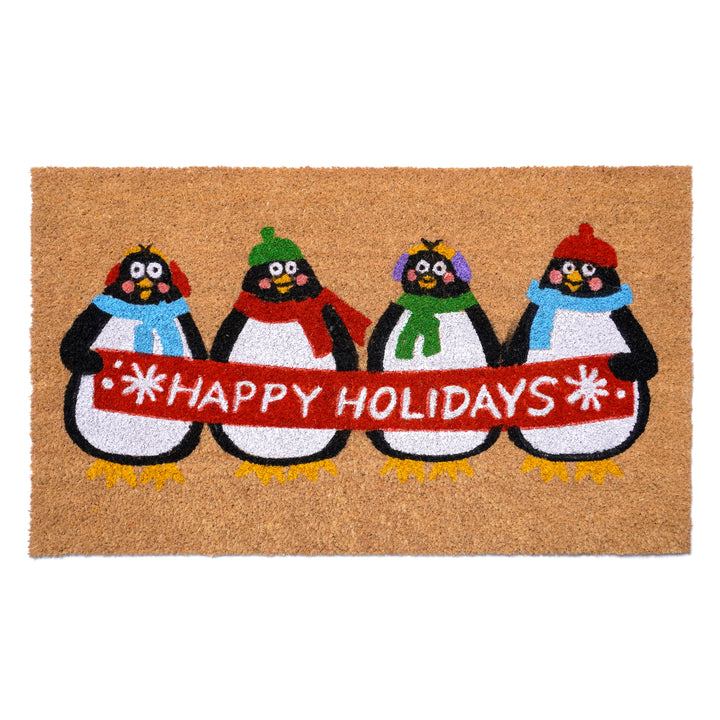 Holiday Penguins Doormat 17"x29"