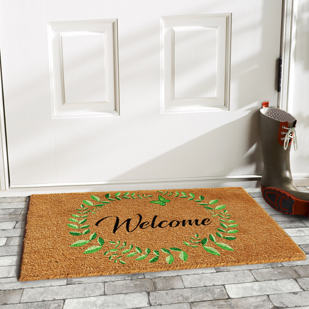 Vine Wreath Doormat 17"x29"
