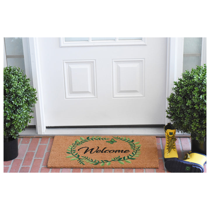 Vine Wreath Doormat 17"x29"