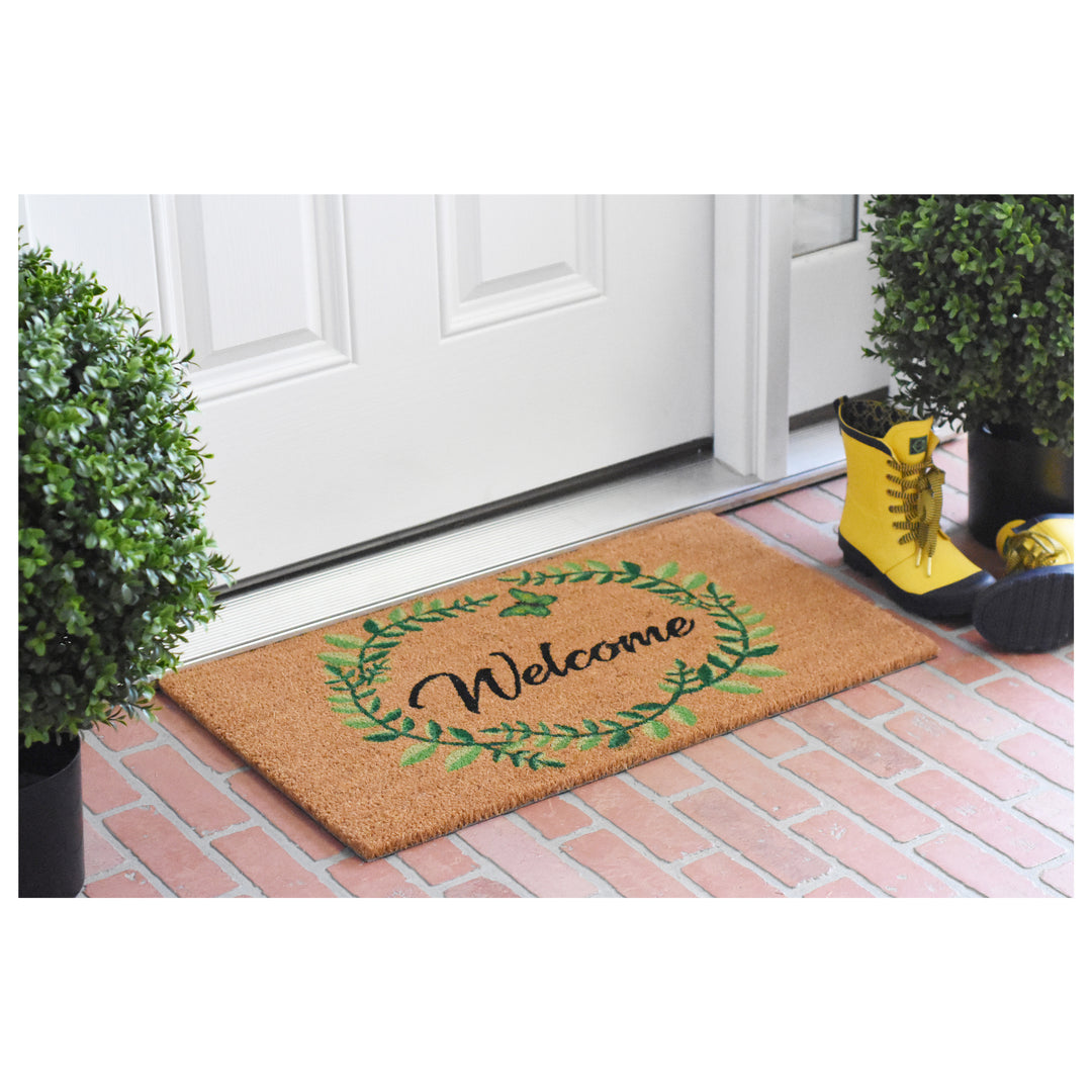 Vine Wreath Doormat 17"x29"