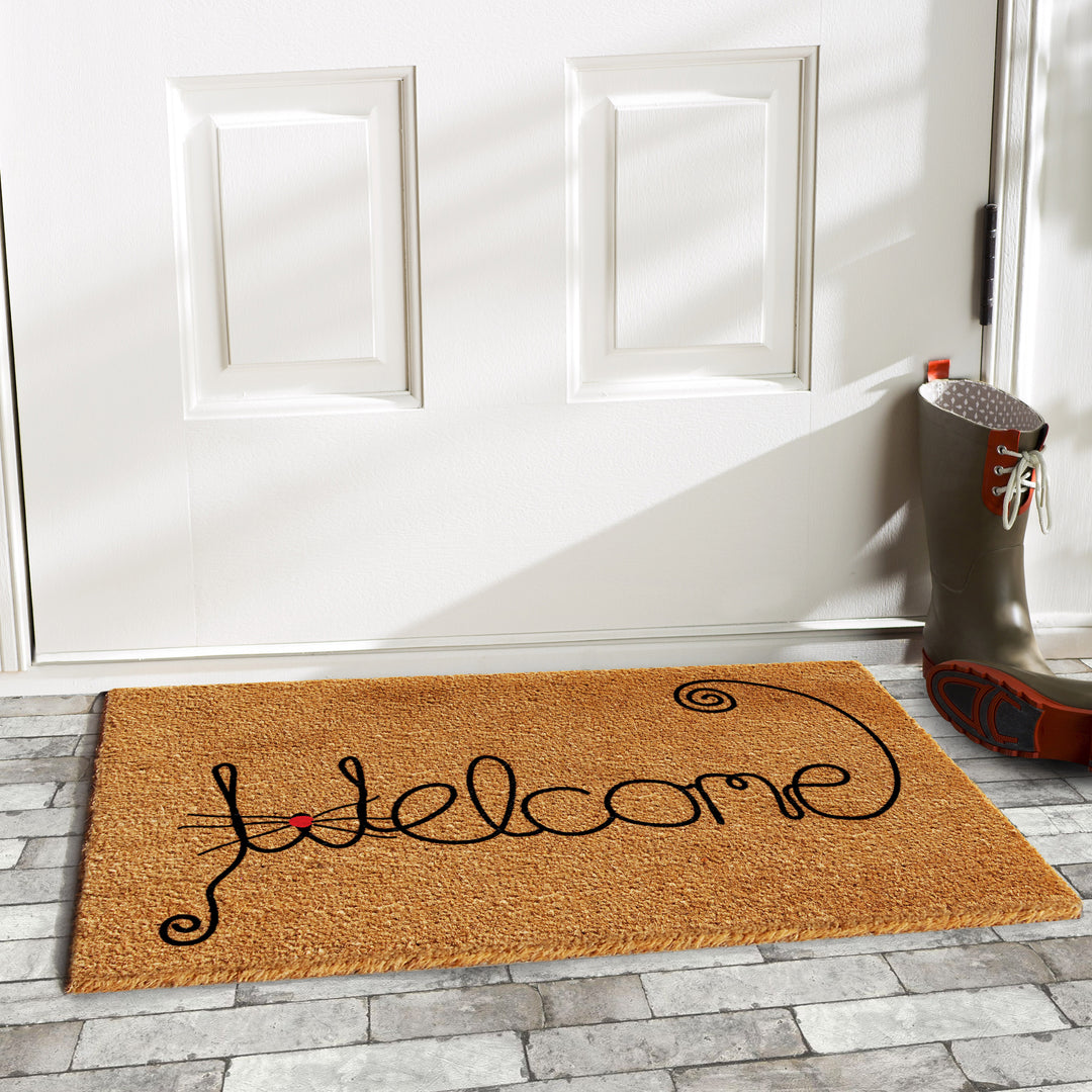 Kitty Curlicue Doormat 17"x29"