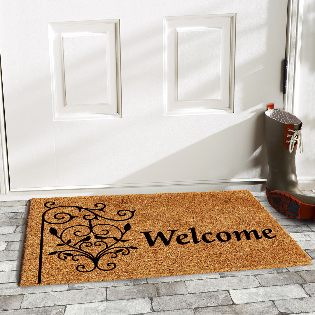 Welcome Post Doormat 17"x29"