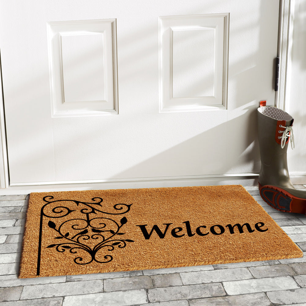 Welcome Post Doormat 17"x29"
