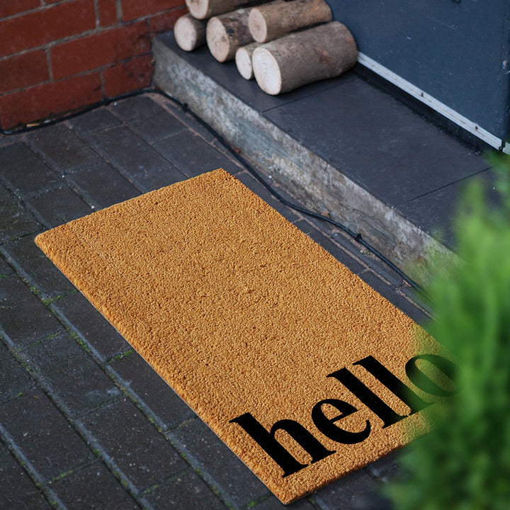 Vertical Hello NaturalDoormat
