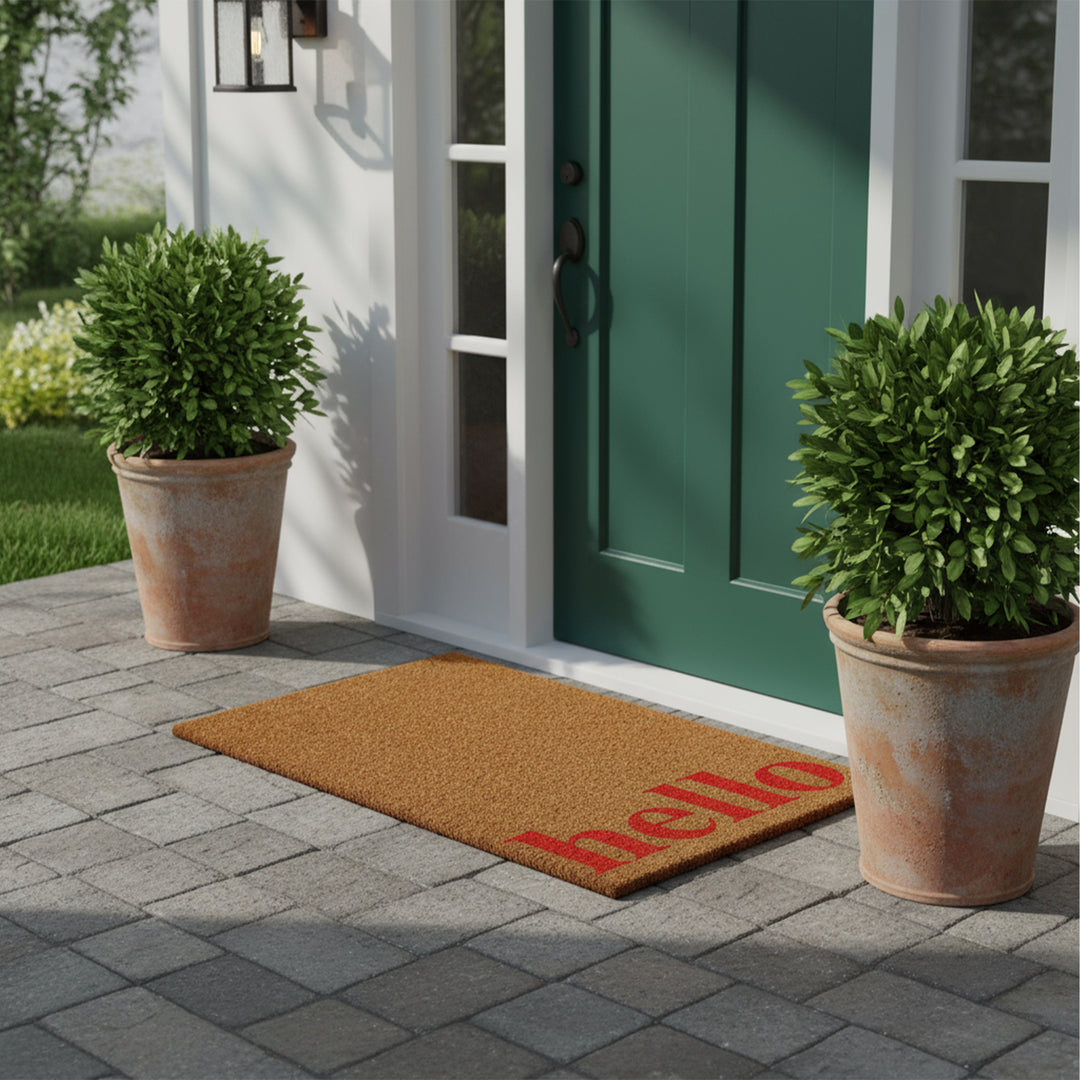 Vertical Hello Doormat