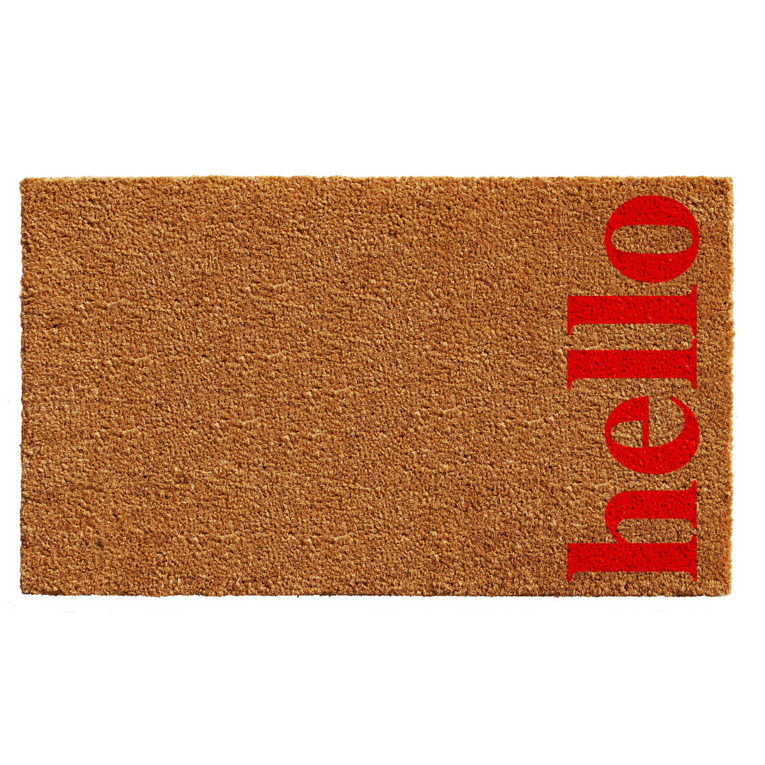 Vertical Hello NaturalDoormat