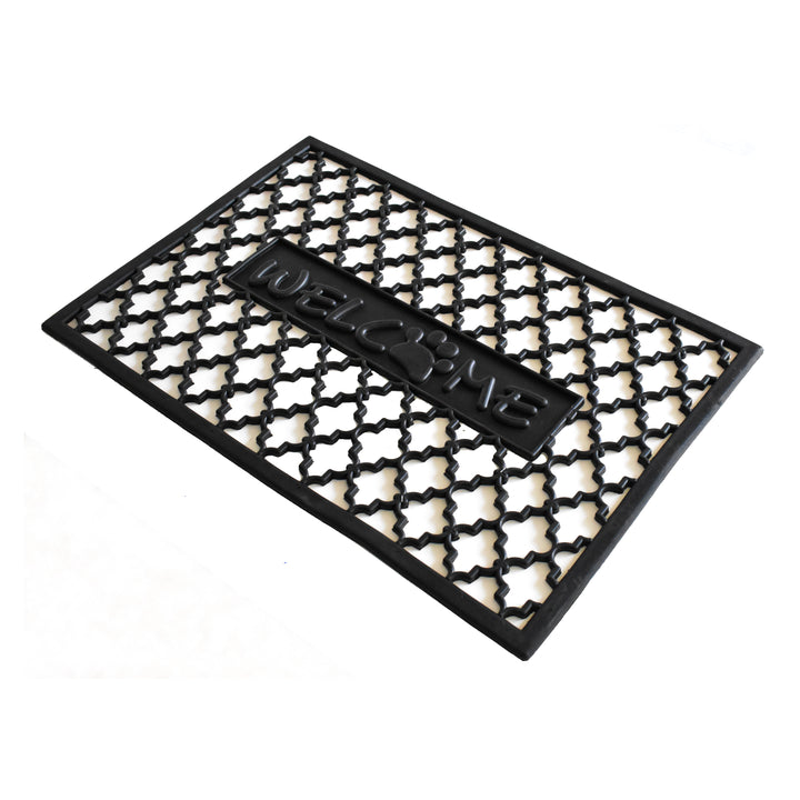 Welcome Paw Rubber Doormat 24"x36"