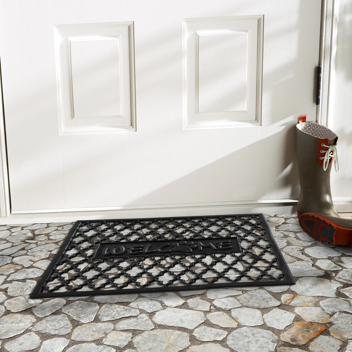Welcome Paw Rubber Doormat 24"x36"